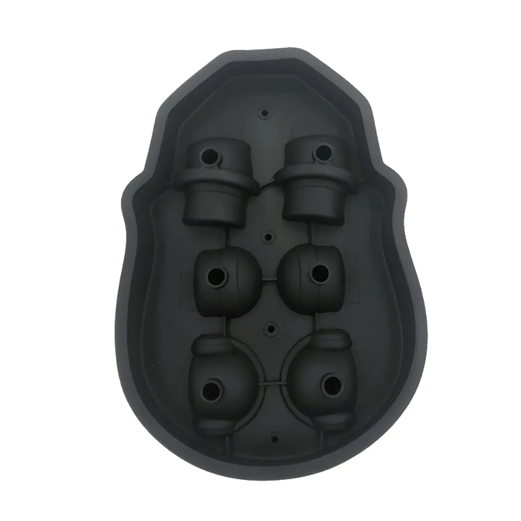Halloween Skull 6 holes Ice Tray Silicone Ice Cube Party Home Candy Mold Silicone ice cubes Kitchen Supplies