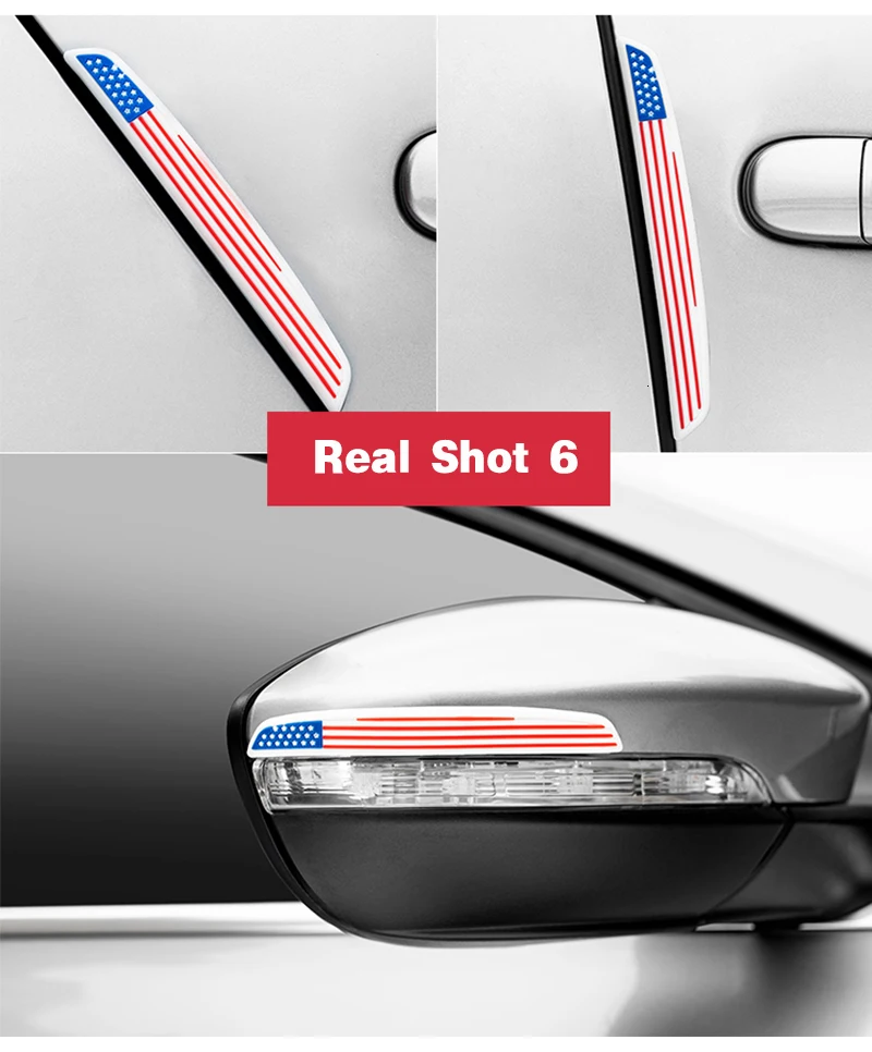 6PCS Auto Car Door Guard Edge Protector Door Anti-collision Sticker Rear View Mirror Anti-scratch Protector Door Trim Accessorie