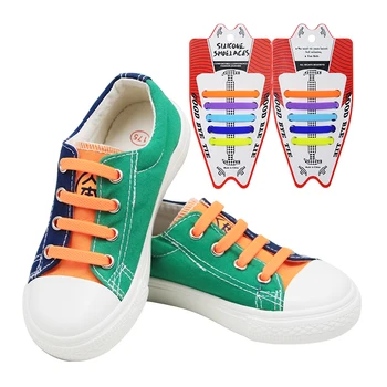 

High-Quality Safety Silicone Shoelaces No Tie Lazy Shoelaces Fashion Unisex Athletic Elastic Silicone Shoe Lace All Sneakers