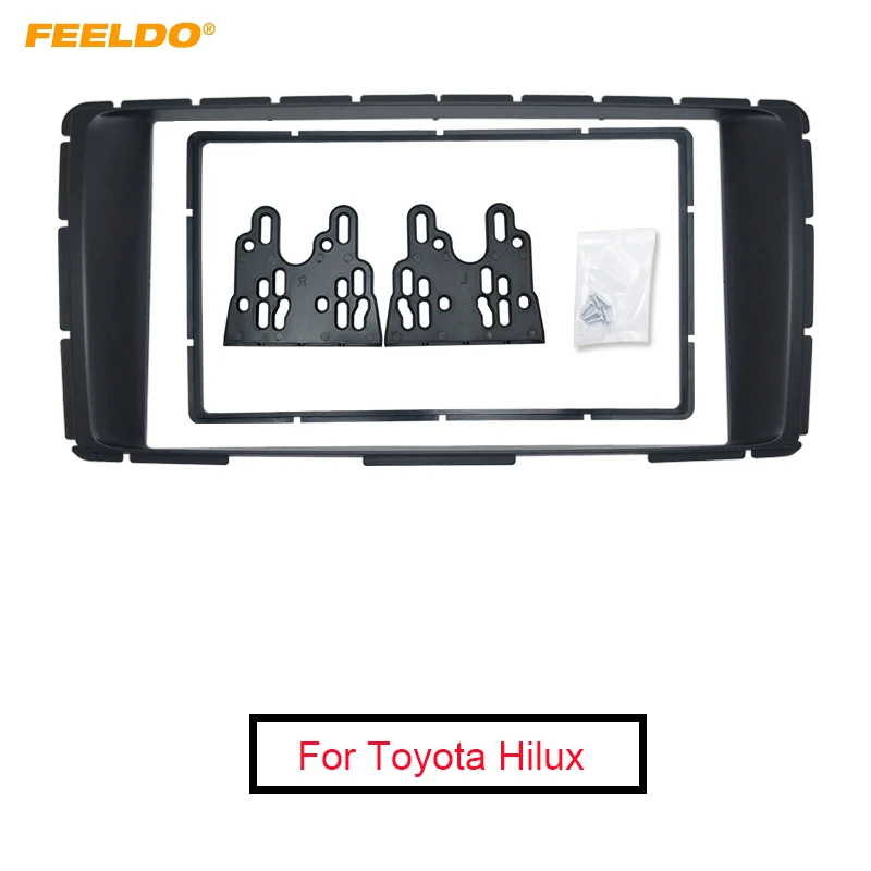 FEELDO 2-Din стерео панель для Toyota Hilux 2011+ фасции Радио DVD Dash установка Монтажная отделка комплект лицевой панели рамка# MX4904