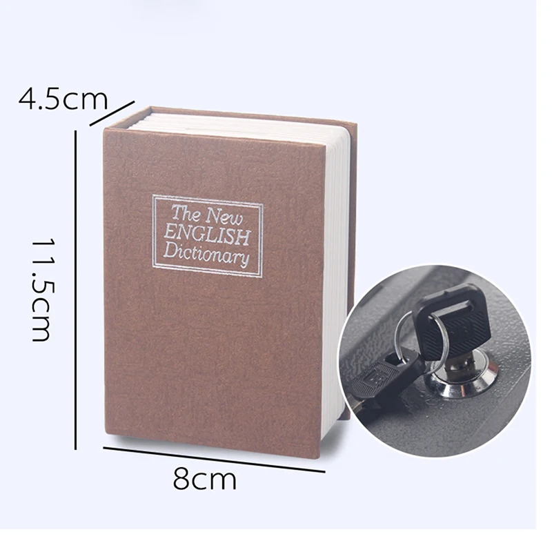 NEW Dictionary Shape Safe Box Book Money Hidden Security Lock Cash Coin Storage Box Key Locker - Цвет: As the picture show