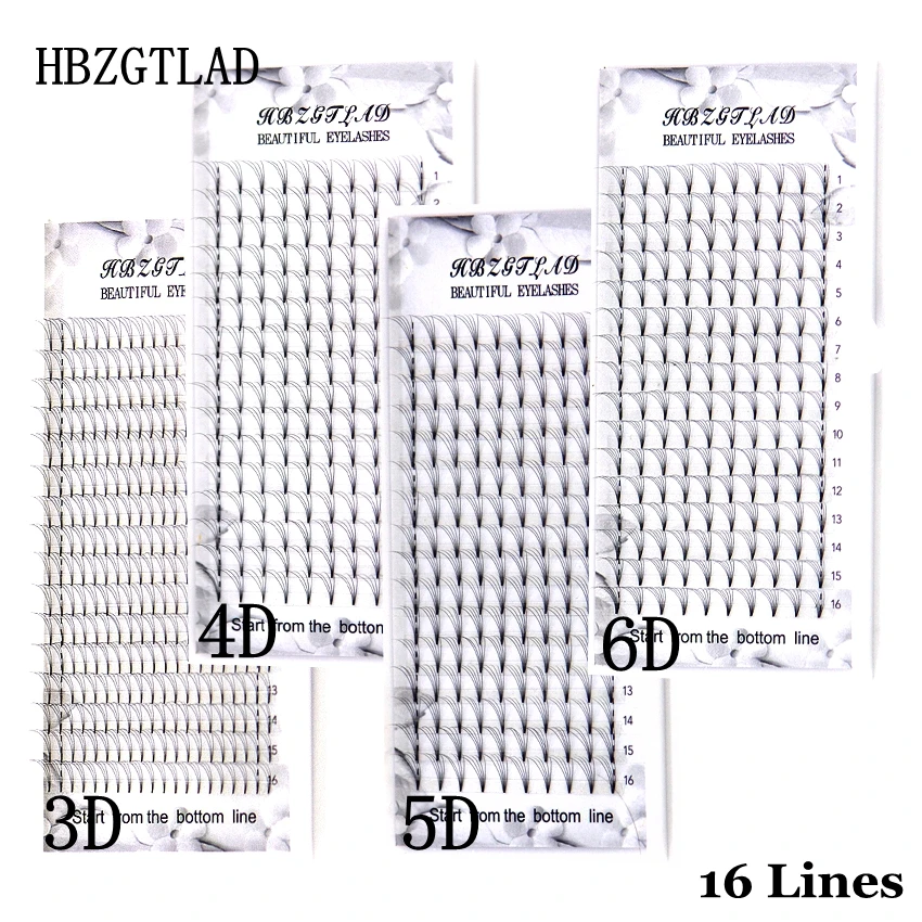 

wholesale price 16 lines volume 3D/4D/5D/6D eyelash extensions 100% handmade synthetic hair russian volume lashes premade fans