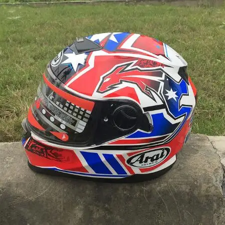 

Free Shipping New Full Helmet Run Double Lens Motorcycle Helmet Awesome Skull Color