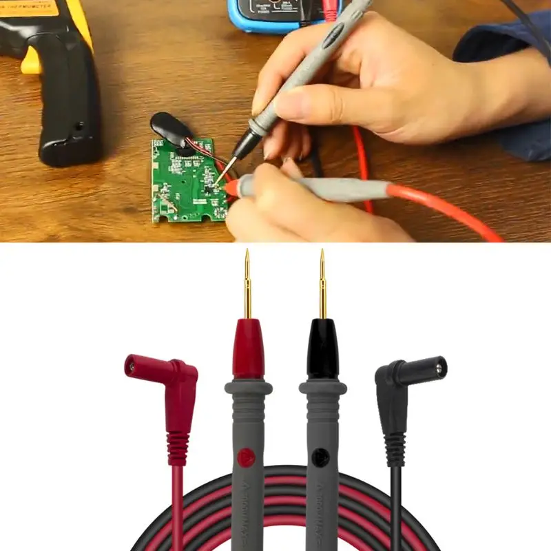 

Gold plated Silicone Wire Test Leads for Multimeter Ultra Pointed 1000V 20A Needle Test Probe Tip