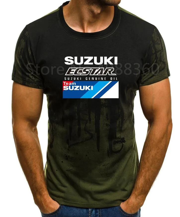 MOTO Andrea Iannone 29 мотоциклетная футболка для Suzuki Team ecstar Мужская футболка Летняя футболка мотор синий/черный - Цвет: 8