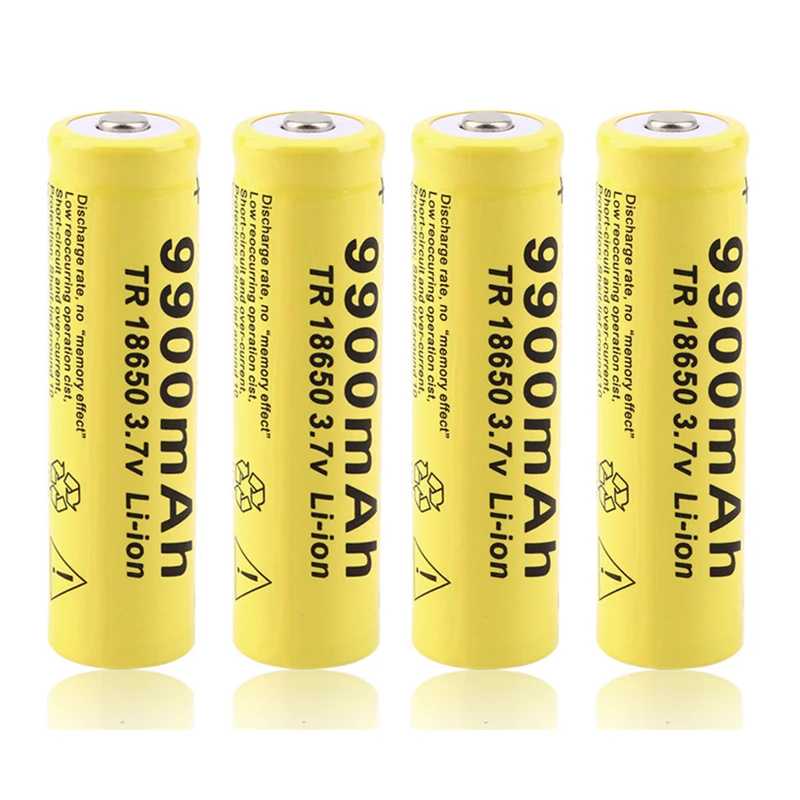 

4PCS 3.7V 18650 Battery 9900mah lithium batteria rechargeable lithium battery for flashlight Torch Accumulator Cell Drop ship