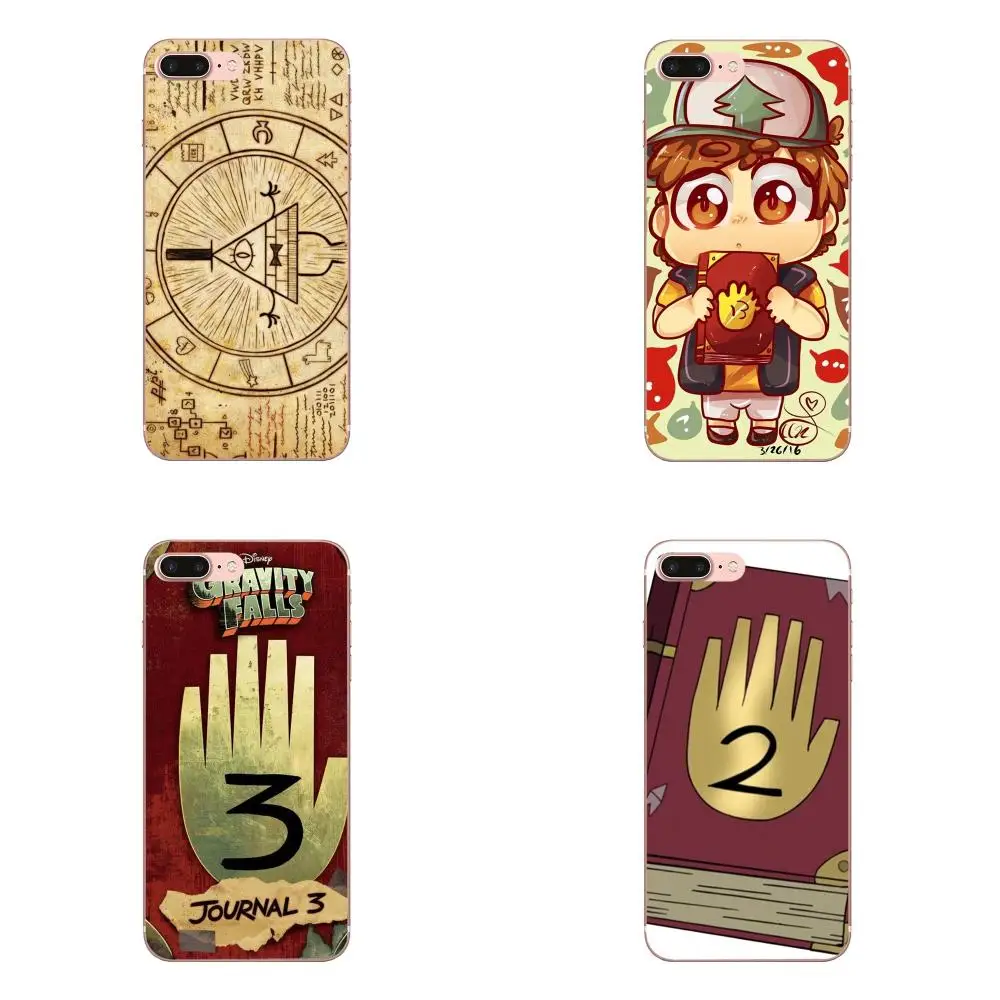 

For HTC Desire 530 626 628 630 816 820 830 One A9 M7 M8 M9 M10 E9 U11 U12 Life Plus Unique Gravity Falls Book Pattern Print