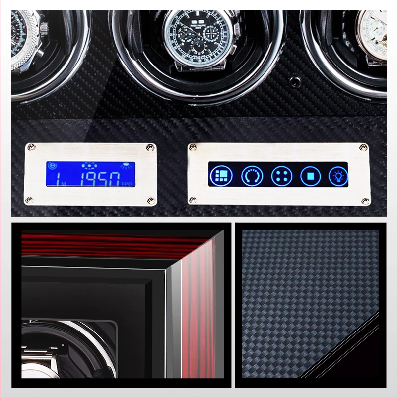 Luxury Automatic wood watch box watch winder with Mabuchi motor LCD touch remontoirs de montres mechanical Watch winder box watch winder