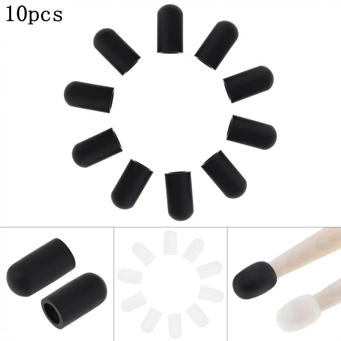 Силиконовая Защитная крышка для джаза Snare Electronic Dumb Drum expection Drumstick Cap | Спорт и
