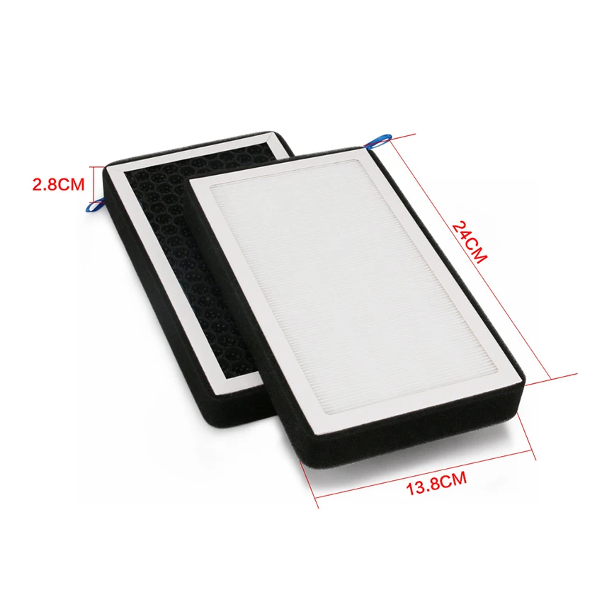 

2PCS/Set Automotive Cabin Air Filter with Activated Carbon HEPA Odor Eliminator Fits for Model 3/Y 2019-2021
