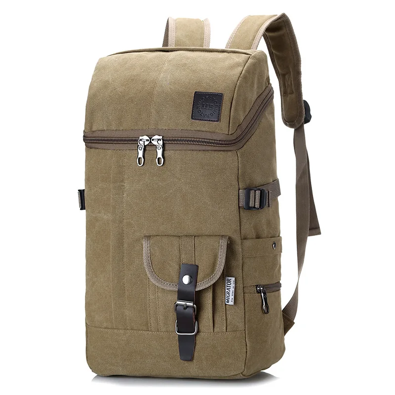 

Cross Border Foreign Trade Bucket Bag Women's Trend Retro Washing Canvas Backpack Male STUDENT'S Large Capacity Computer Backpac