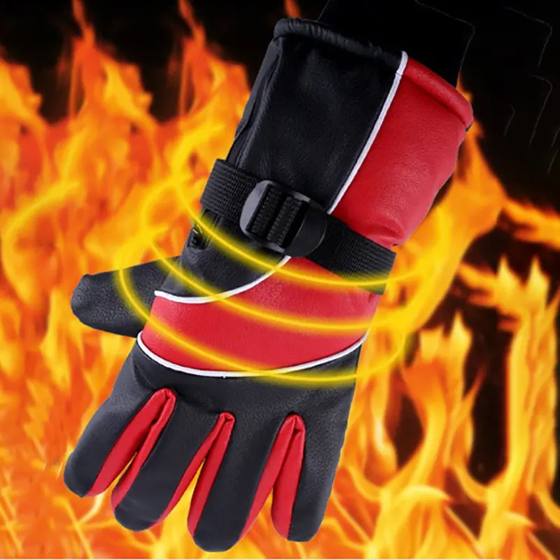 Practical USB Lithium Battery Switch Charging Electric Heated Gloves Durable Winter Outdoor Sports Ski Snowboard Thermal Gloves