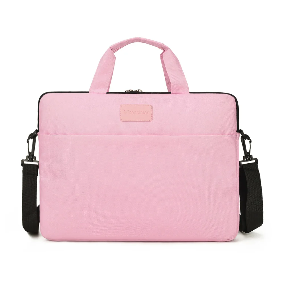 pink Женские и мужские нейлоновые водонепроницаемые сумки для ноутбука Macbook Air Pro 11 12 13 15 15,6 дюймов, сумка через плечо, сумка для компьютера - Цвет: pink