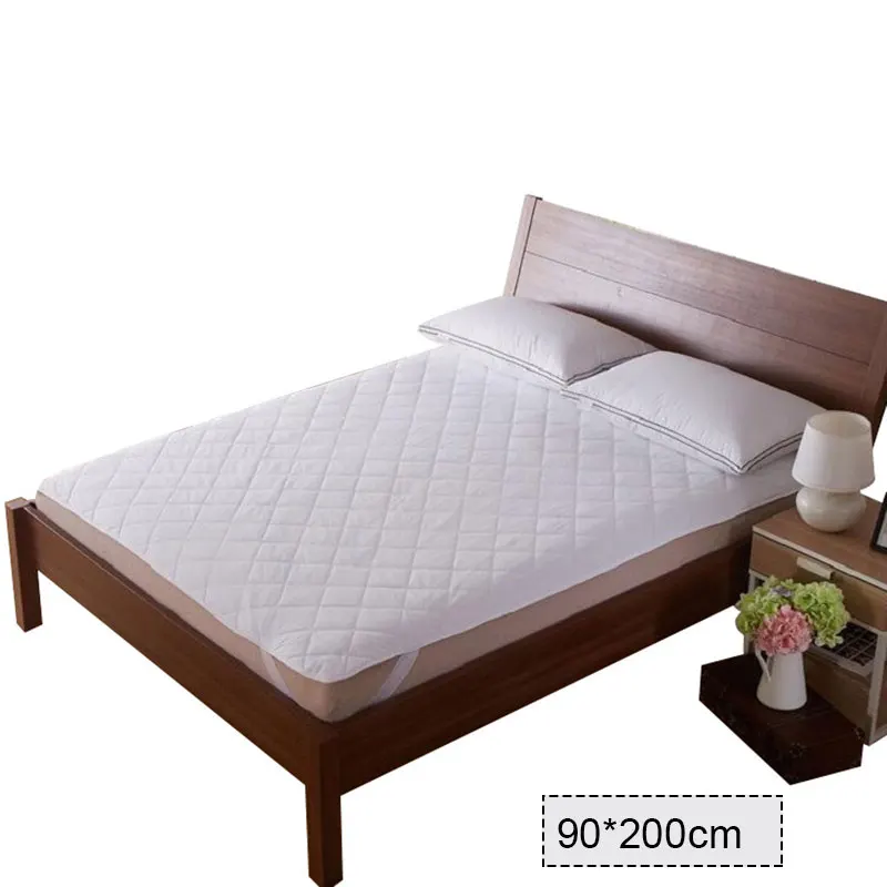 Dropshipping Mattress Pad Cover Protective Fitted Sheet Mattress Cover Stretch up for Home Hotel P666 - Цвет: 90cmx200cm