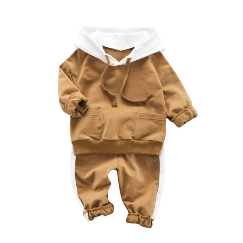 

Spring Autumn Kids Cotton Clothes Sets Baby Girls Boys Sports Hooded T-Shirt Pants 2pcs/Sets Fashion Children Casual Tracksuits