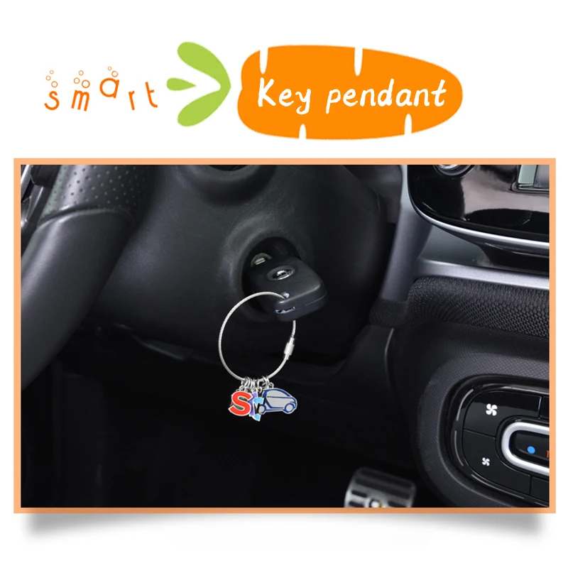 Автомобильный брелок с буквенным логотипом для Mercedes Smart Fortwo Forfour 453 451 450