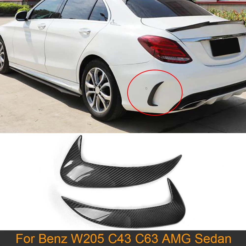C Klasse Carbon Fiber Hinten Stossstange Side Fender Vents Schopft Fur Mercedes Benz W205 C43 C63 Amg Limousine 4 Tur 2014 2017 Splitter Wing Wing Wing Mercedeswing Decoration Aliexpress