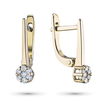 

Earrings made of yellow gold with diamonds e0301sg10134800
