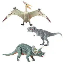 3 шт. мягкий "Мир Юрского периода" дикую природу в натуральную величину модель динозавра наручные Дракон тиранозавр реалистичный динозавр