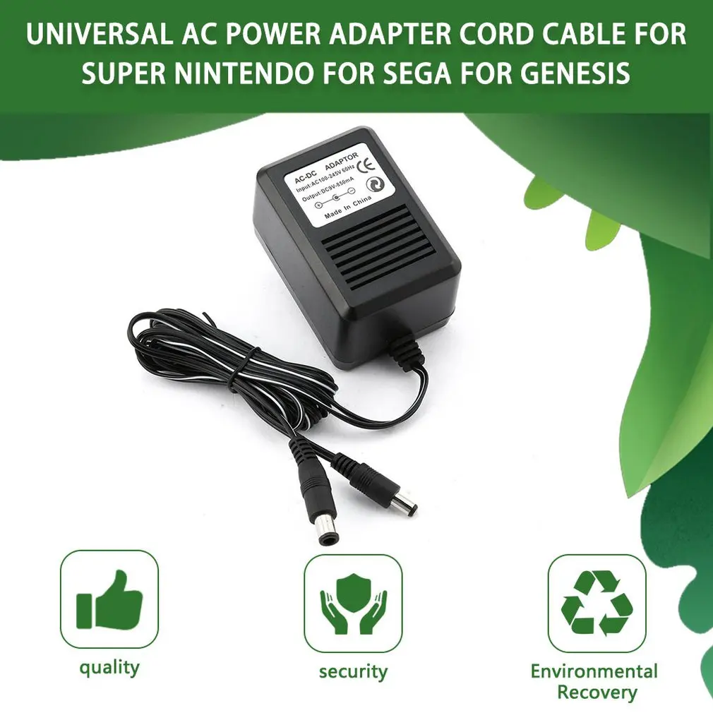 3 в 1 AC силовой кабельный трос адаптера для Super nintendo для sega для Genesis блок питания аксессуары для видеоигр US Plug