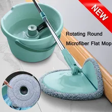 Zestaw Easy Magic mop podłogowy 360 wiadro z mikrofibry Spin Spinning głowica obrotowa Magic Mops zestaw czyszczenie łazienki narzędzie(China)