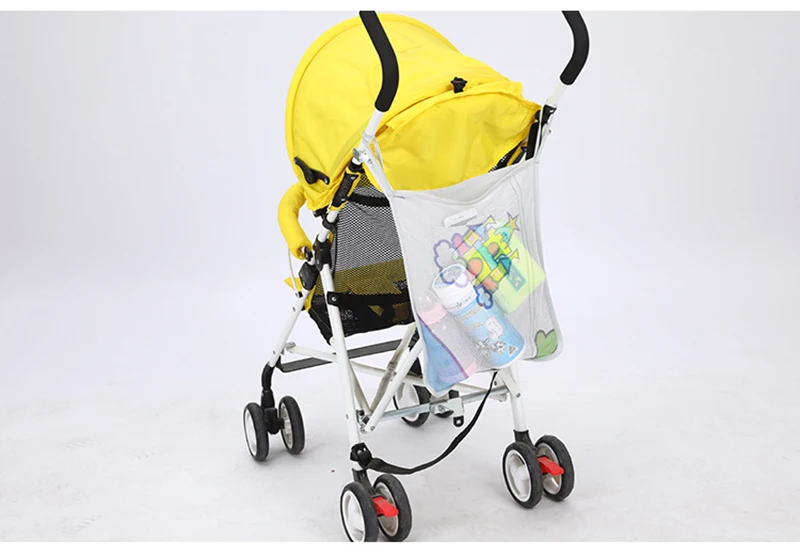 34x30cm Baby Stroller Storage Mesh Bag Large Capacity Diaper Bags Net Pocket Nappy Storage Organizer Carriage Bag Holder BB3127 (8)