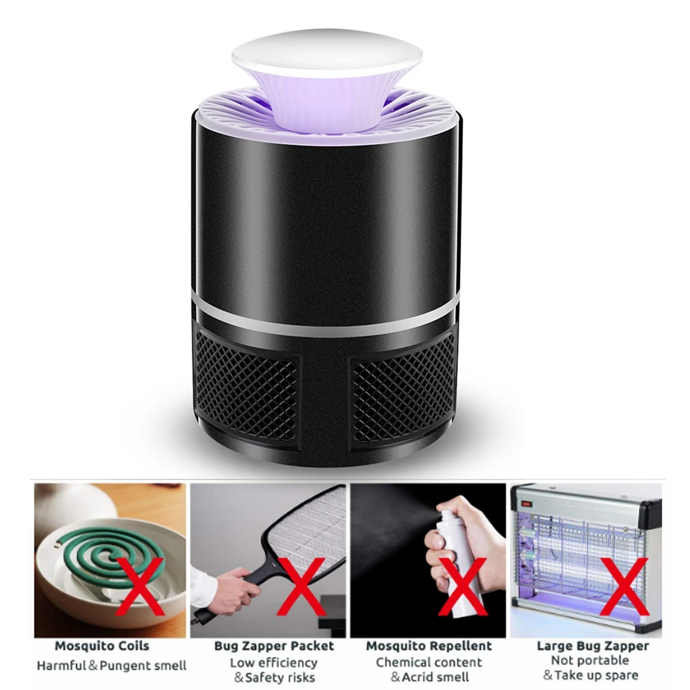 Анти moustique moskito killer электрическая лампа от комаров, безопасная от комаров, USB, светодиодный светильник от насекомых для дома