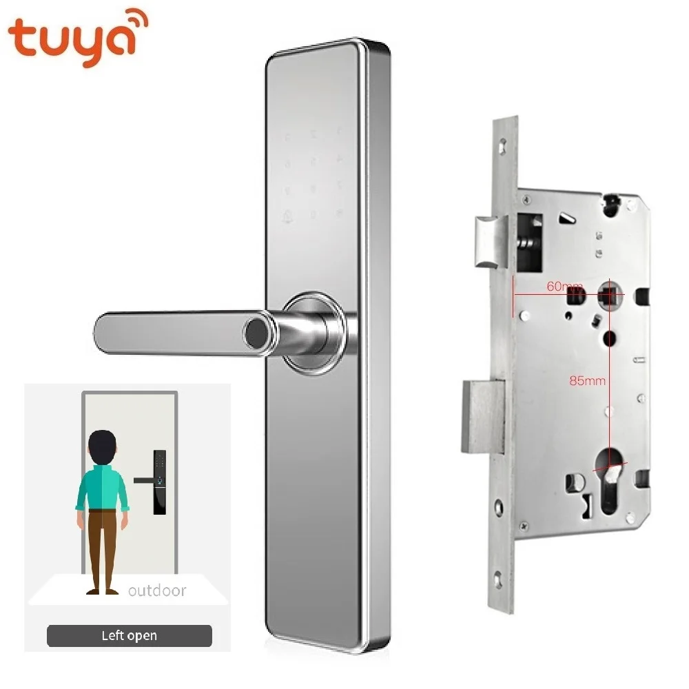 Wifi приложение smart keyless Замок двери отпечатков пальцев, электронная карта паролей и ключ доступа для дома и отеля и квартиры и т. Д - Цвет: Option 4-Left Open