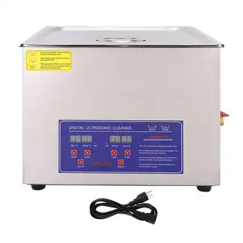 

15L Stainless Steel Tank Ultrasonic Cleaner Digital Heating Cleaning Machine for Jewelry Glasses Watch Circuit Board US Plug110V