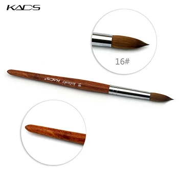 

Nail Art 100% Kolinsky Sable Acrylic Nail Art Brush Red Wood Handle Tips Tool Builder Gel Nail Brush Tool Manicure Pen Brushes