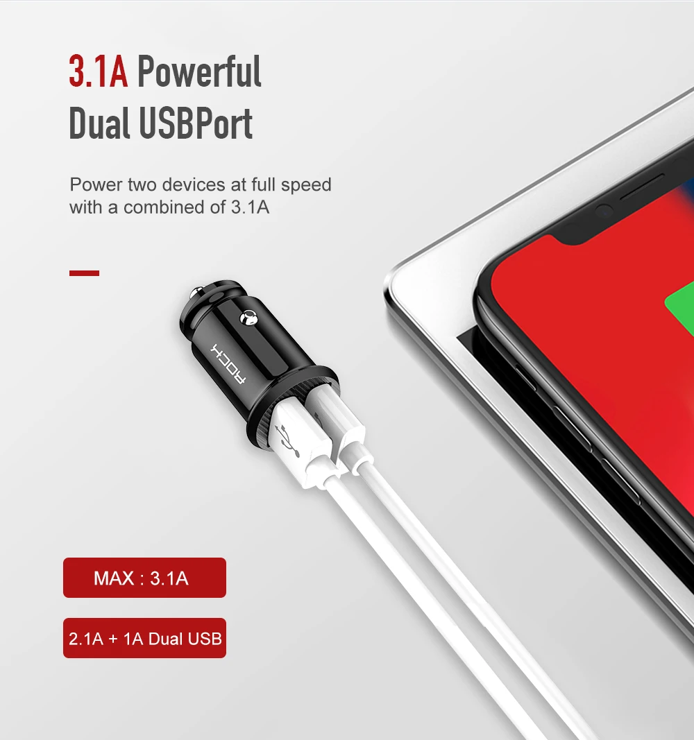 Автомобильное зарядное устройство Mini Dual USB для iPhone 11 X samsung Xiaomi 5V 3.1A Быстрая зарядка 2 порта быстрая зарядка автомобильное зарядное устройство