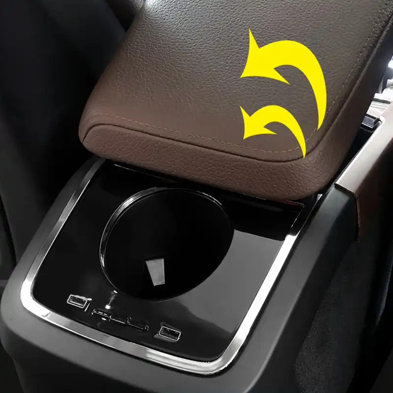 車後部座席空気出口修正usb充電パネルカップホルダー装飾アクセサリーボルボxc60 S60 Xc90 V60 18 インテリア モールディング Aliexpress