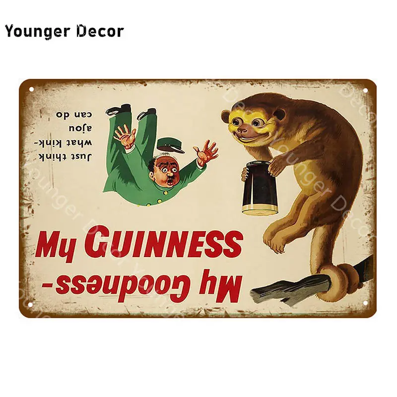 Металлический постер My God Guinness с рисунком винтажный декоративный плакат для бара