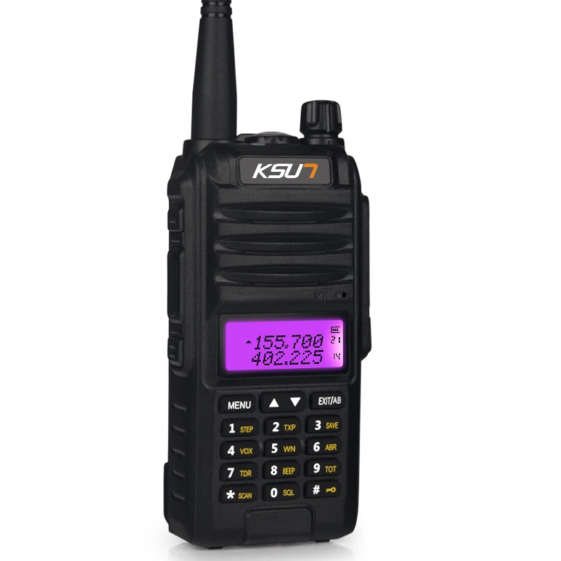 KSUN KS-UV1D Walkie Talkie 8 Вт высокой мощности двухсторонняя ветчина радио двухдиапазонный коммуникатор HF трансивер любительский удобный