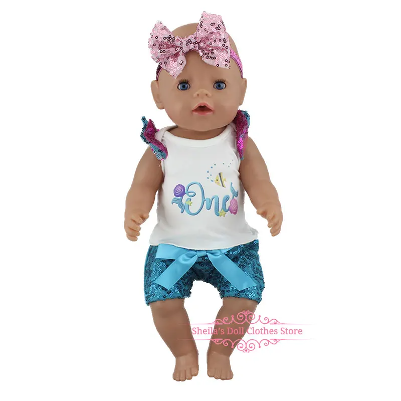 3 шт. в 1, прекрасные костюмы для 17 дюймов ZAPF Born Doll 43 см Одежда для куклы-младенца и аксессуары
