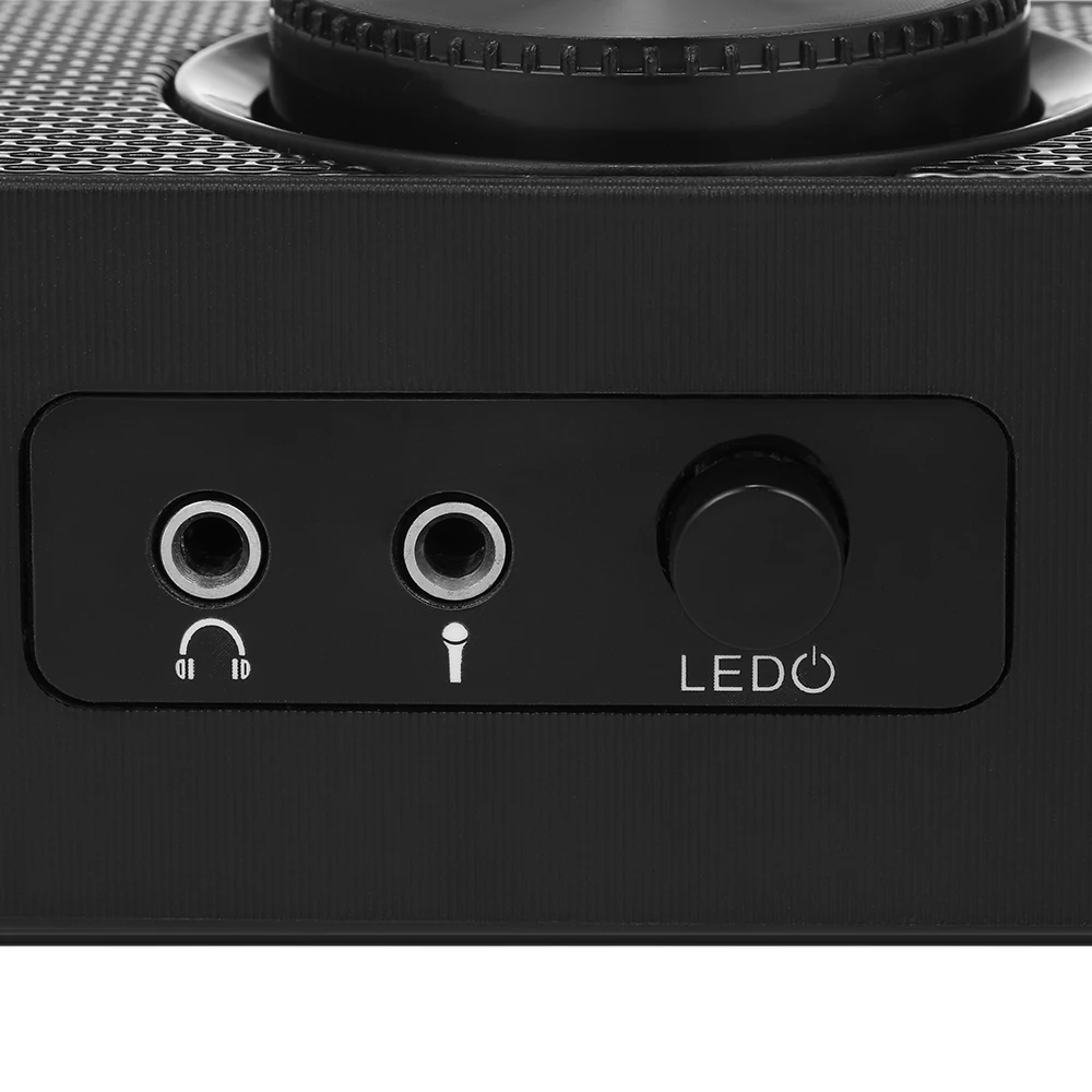 SADA V-198 с питанием от USB звуковая панель компьютерные колонки w/светодиодный свет 3,5 мм аудио микрофон разъем проводной Саундбар динамик для настольного ноутбука