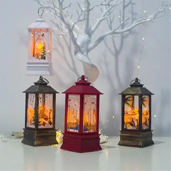 

Christmas LED Lantern Lamp Portable Printed Night Light For Courtyard Christmas Decoration