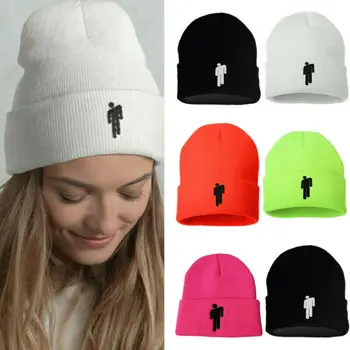 

Fashion Beanies Billie Eilish Unisex Women Men 5 Color Casual Beanie Stickman Knit Hats Bonnet 2020