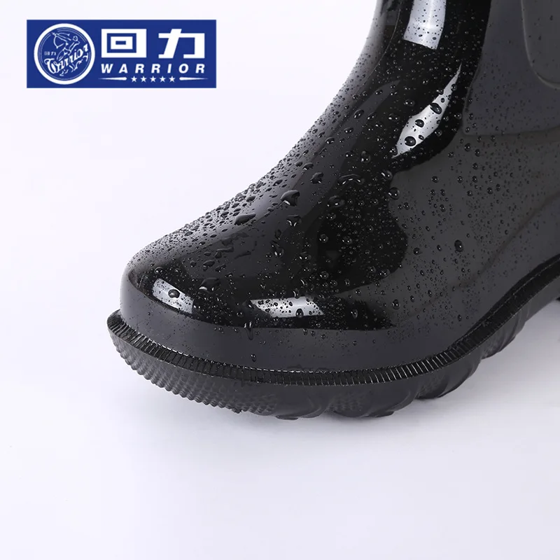 

[Fake a Lose Ten] Genuine Product Warrior Rain Shoes 838 Men's Boot Work Site-Rain Boots Labor Safety gong kuang xue Rain Shoes