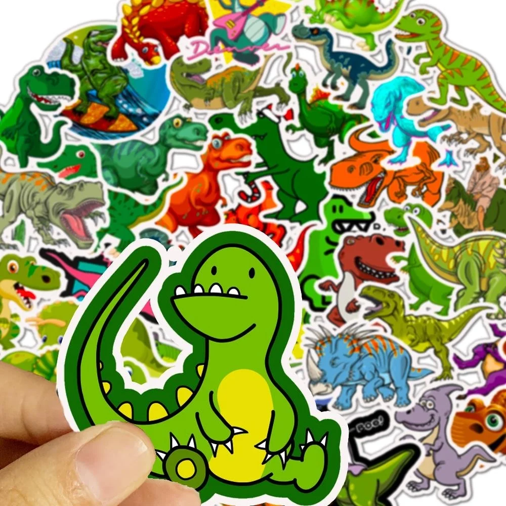 PickJoy 50pcs cartoon toy stickers dinosaur stickers laptop waterproof stickers DIY scrapbook motorcycle desk