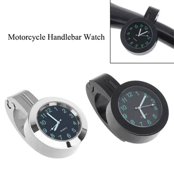 

Aluminum Alloy Watch Clock Waterproof Bicycle Motorcycle Handlebar Clocks Black/Silver Car Luminous Clock Watch Decoration