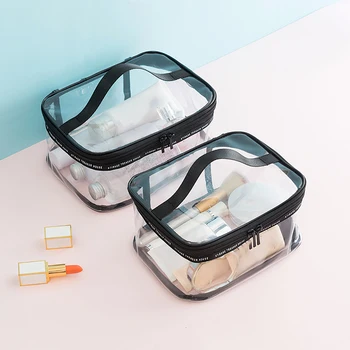 

Waterproof PVC Transparent Make up Toiletry Wash Bag Makeup Storage For Cosmetic Travel Accessories Business Bathroom Organizer