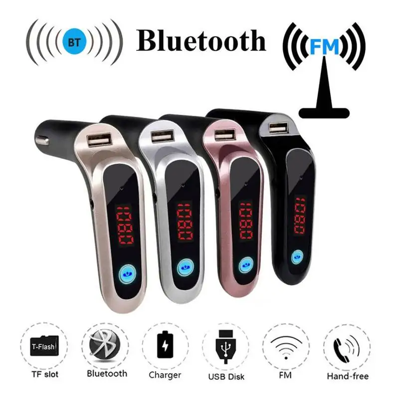 FM Transmitter MP3 Music Player USB TF Card Support Charger Wireless Bluetooth Car Kit LCD Hands-Free Mobile Phones Tablets Dsp |