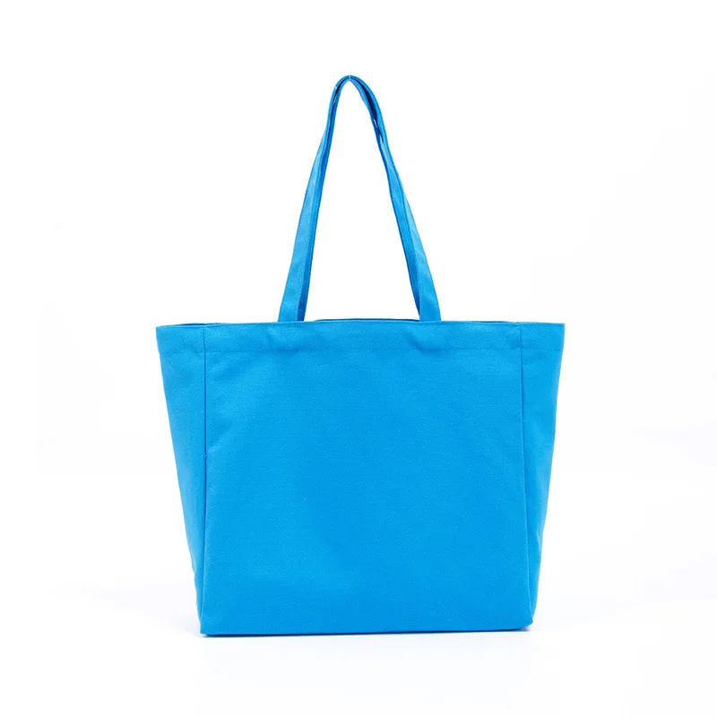 30 Teile/los 34x12x31cm Große Bunte Leere Leinwand Einkaufstaschen Eco Reusable Faltbare Schulter Tasche Handtasche tote Baumwolle Tote Tasche – Detail 15
