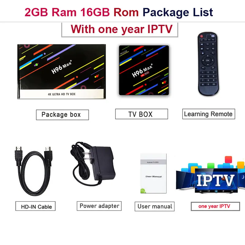 H96 MAX Plus Smart tv Box Android 9,0 4 Гб ОЗУ 32 ГБ/64 Гб ПЗУ Rockchip RK3328 4 к H.265 USB3.0 2,4 ГГц WiFi с IP tv подпиской - Цвет: 2G 16G n iptv