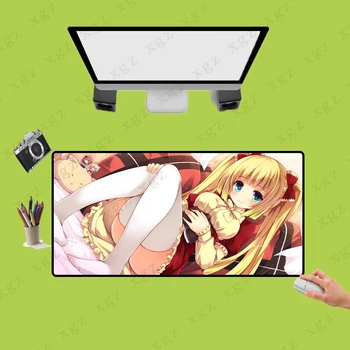 

XGZ Anime Sexy Beauty Mouse Pad Large Gamer Mouse Pad Print Desktop Pad Locking Computer Game Accessories Mouse Pad XXL Desk Ma
