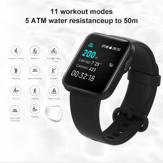 Global Version Xiaomi Mi Watch Lite GPS Smart Watch 1.4" Display Mi Band Fitness Traker Bluetooth Sport Waterproof Smartwatch 3