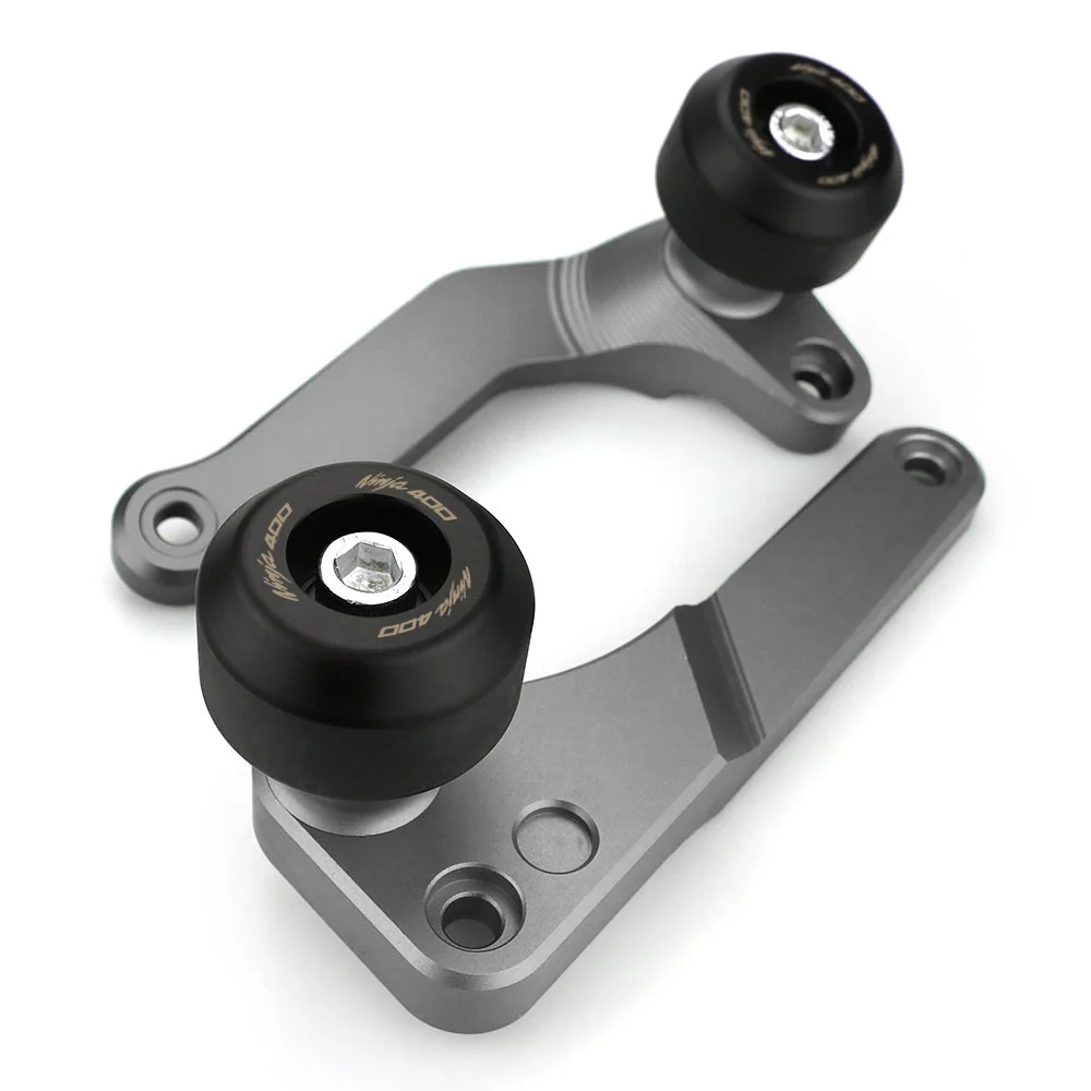 Ninja 400 Titanium Мотоцикл с ЧПУ алюминиевая рама ползунки защита от падения Краш колодки Обложка для Kawasaki Ninja 400 Z400 аксессуары - Цвет: Ninja 400 Titanium
