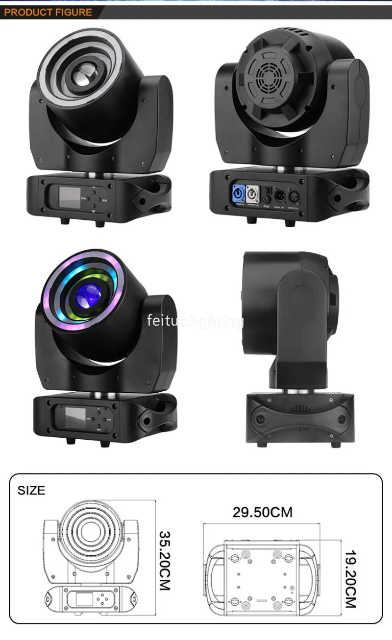 E-2/лот 40 Вт RGBW Мини светодиодный Луч движущаяся головка с SMD RGB эффектом для диско-клуба