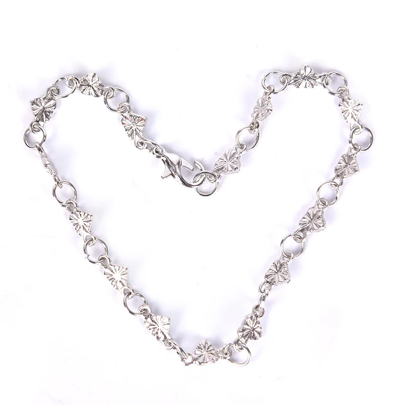 1pc New Women Heart Chain Link Bracelet Wristband Silver Charm Cuff Bangle Jewelry Gift